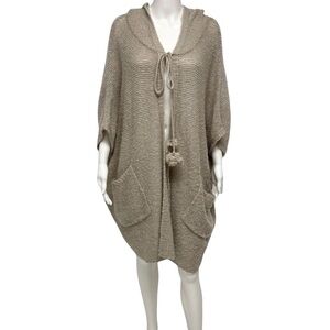 BCBGMaxAzria•Oversized Knit Wool Blend Hooded Cardigan Sweater